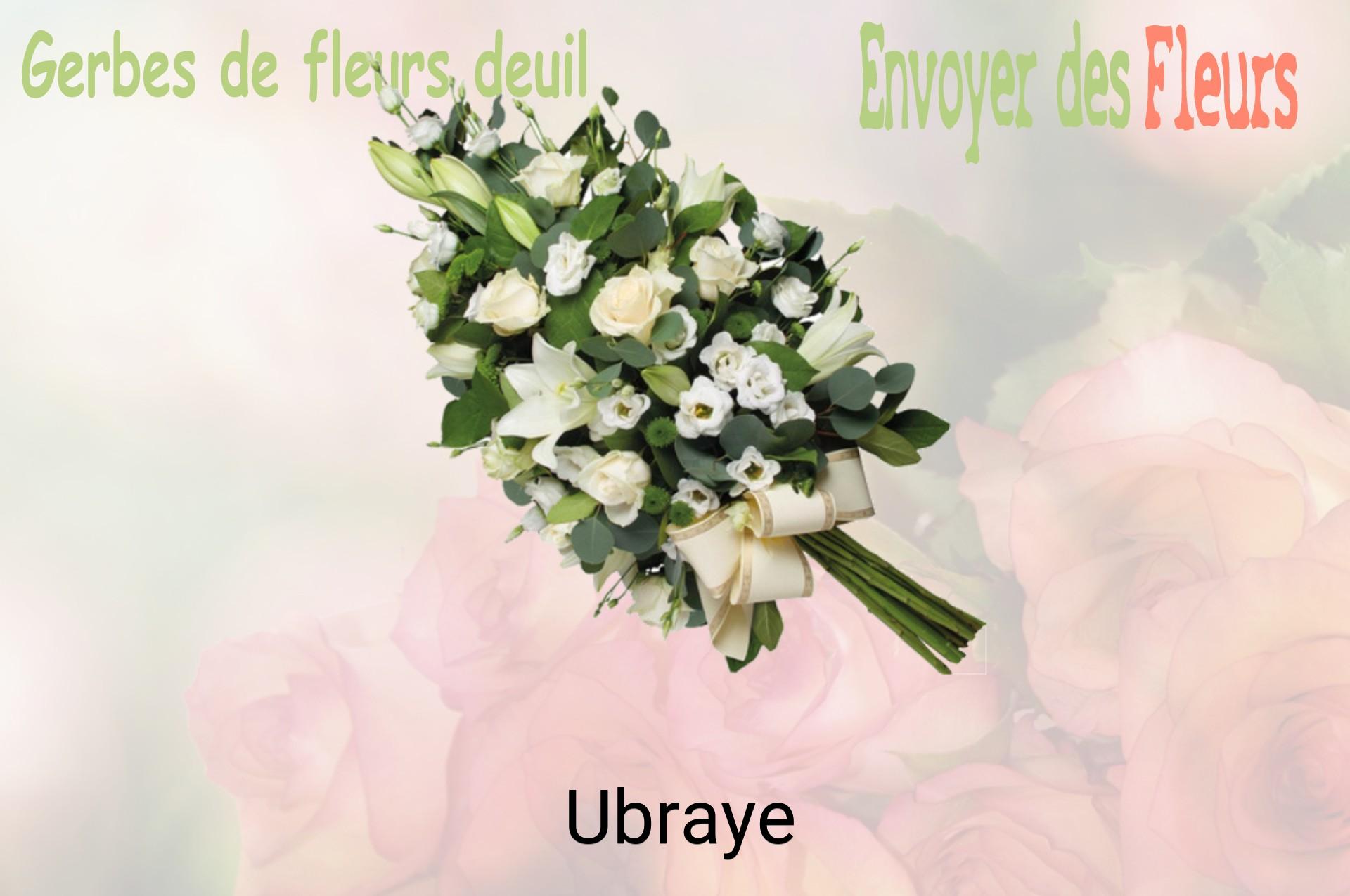 Gerbe de fleurs de deuil livrée à Ubraye